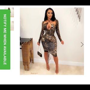 Posh By V tiger midi dress